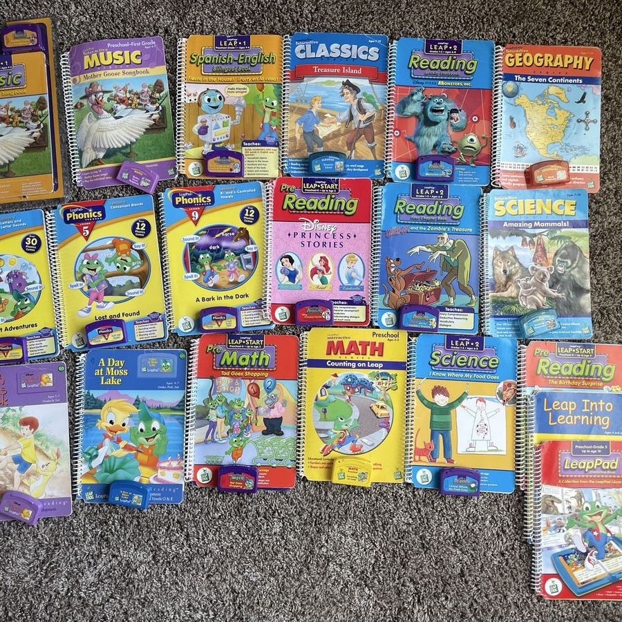 Leap pad books and cartridges