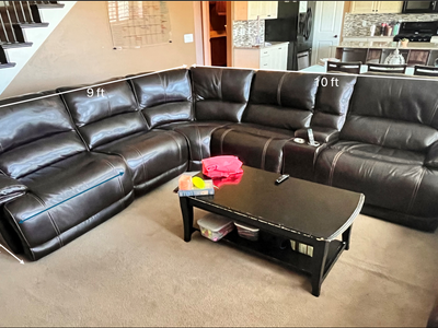 Leather Sectional with Power Recliners – 7-Piece Modular Set ($700 OBO)