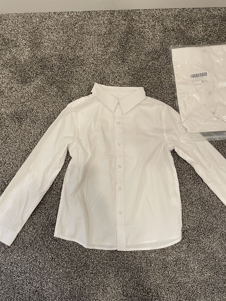 Boys White Pocketless Church Dress Shirts. 8, 9, or 10 years old sizes