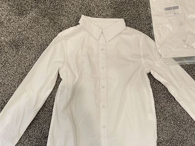 Boys White Pocketless Church Dress Shirts. 8, 9, or 10 years old sizes