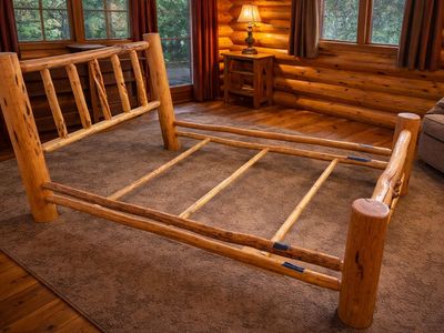 Queen Log Bed