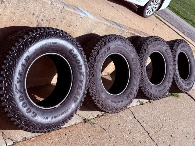 4ea 35" LT315/70R17 Goodyear All Terrain Tires