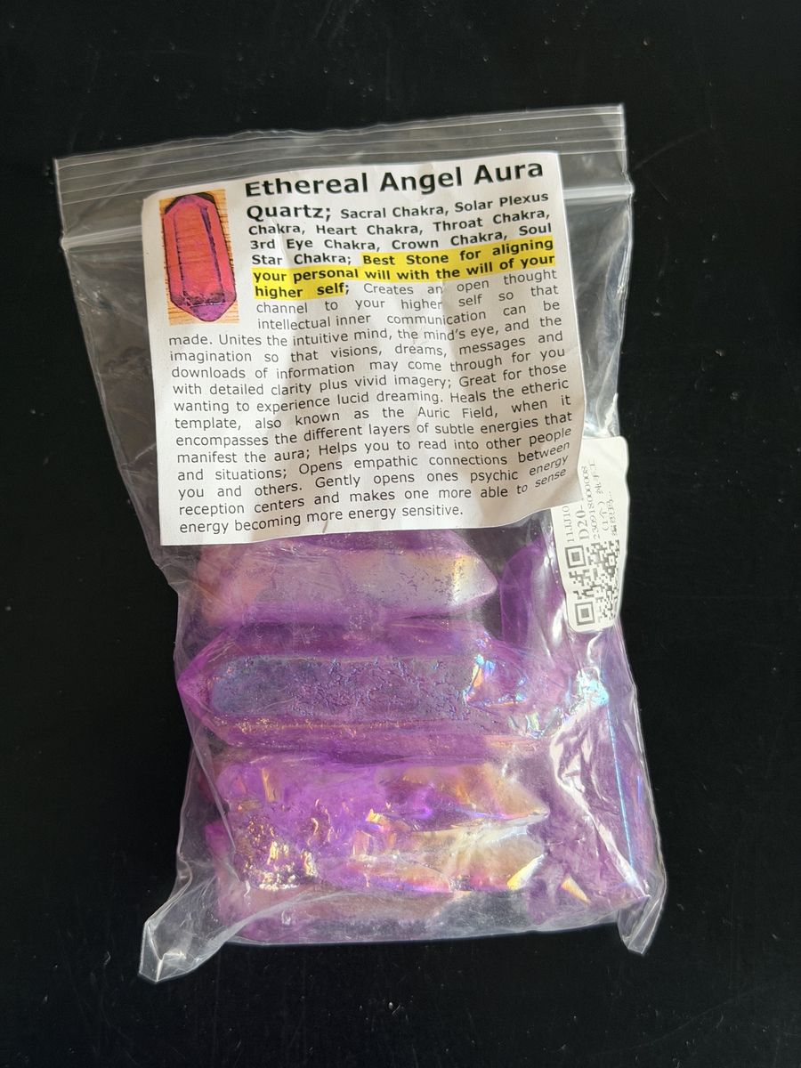 Ethereal Angel Aura Quartz Crystal Raw Stone for Alignment & Psychic Energy