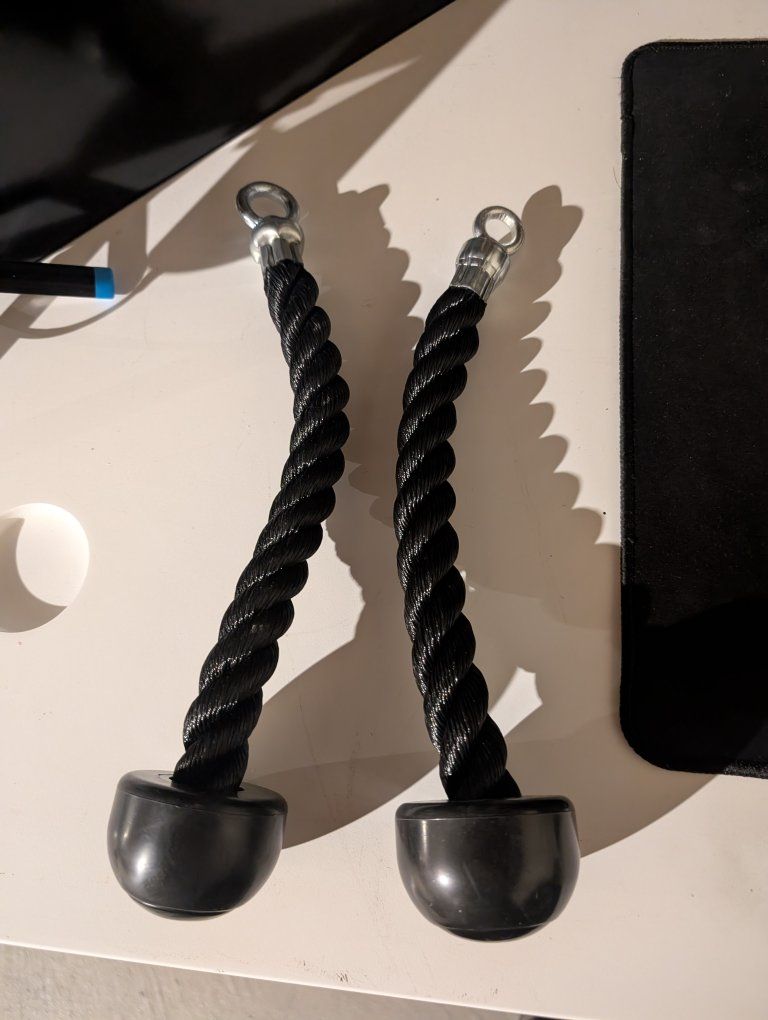 Single Hand Rope Cable Attachment Tricep Pushdowns