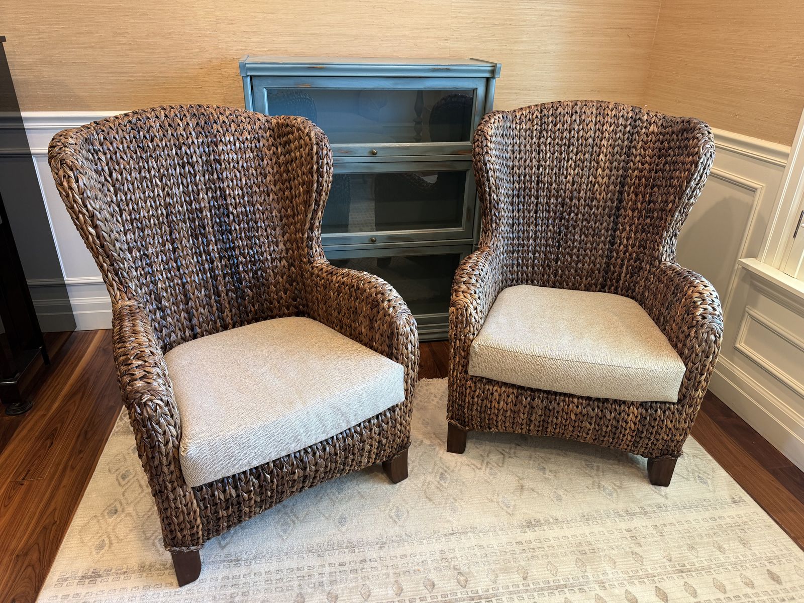 Dark Wicker Arm Chair