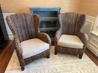 Dark Wicker Arm Chair