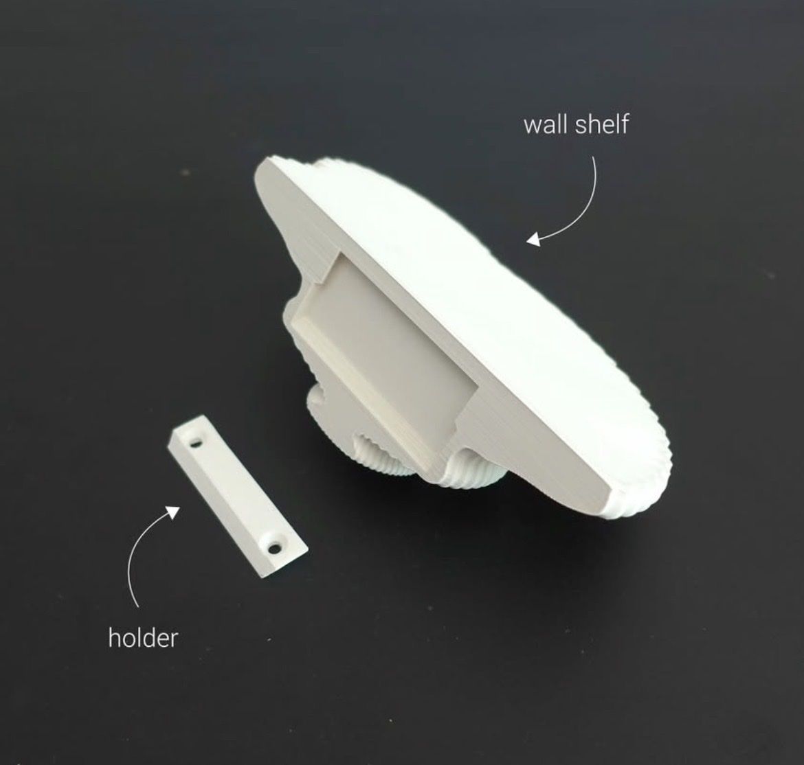 3D Printed Modern Fungus Wall Shelf – Minimalist Home Decor