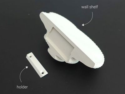 3D Printed Modern Fungus Wall Shelf – Minimalist Home Decor