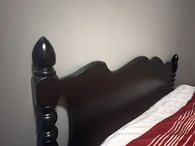 Full Metal Bed Frame, Wood Headboard, Mattress Foundation and Top Mattress