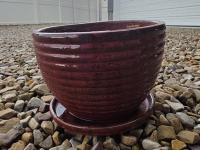 Red ceramic pot
