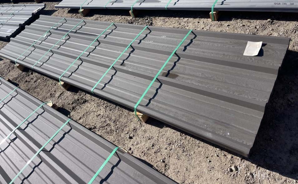 50 sheets brown metal sheeting 12'