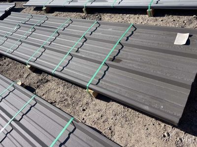 50 sheets brown metal sheeting 12'