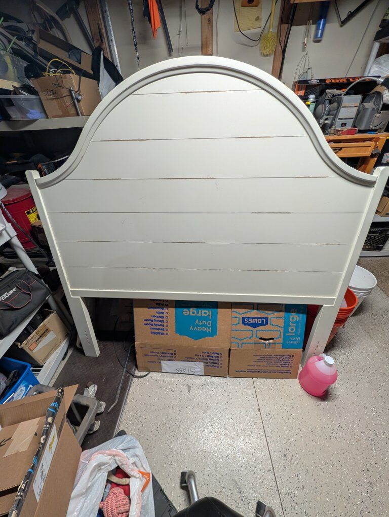 Queen headboard with hardware.