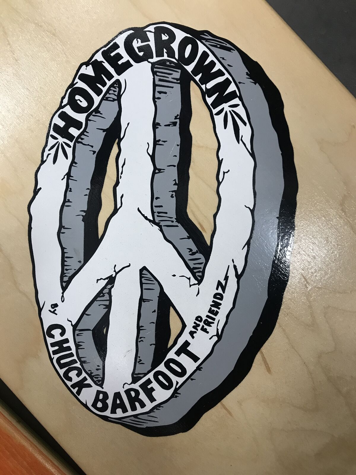 Super rare vintage Chuck Barfoot skateboard deck NEW OLD STOCK