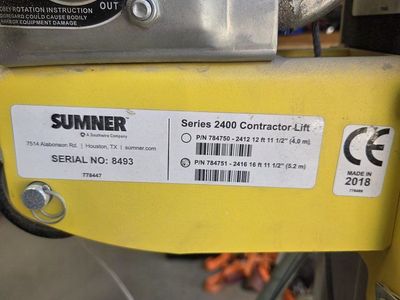 Sumner 2416 lift HVAC Sheet Metal