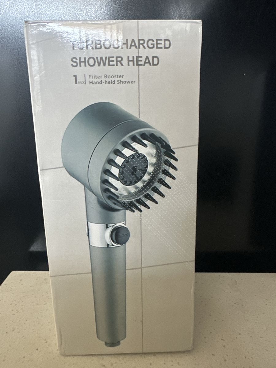 Turbocharged Filtered Handheld Shower Head High Pressure Water Saving