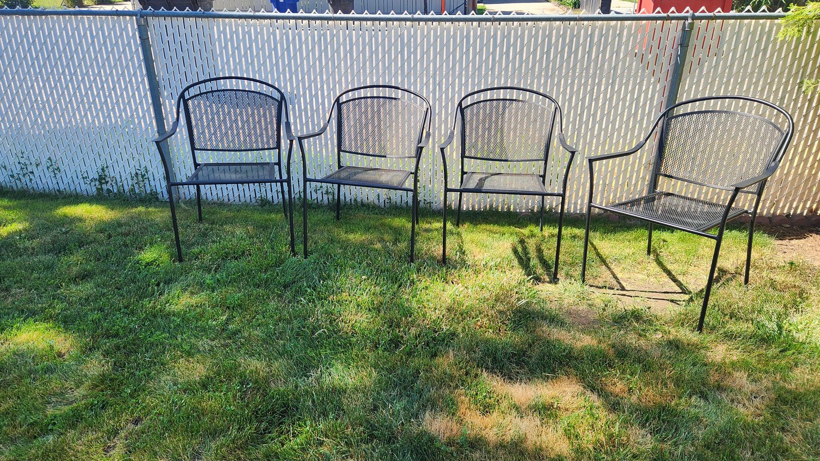Rod Iron Black Patio Chairs