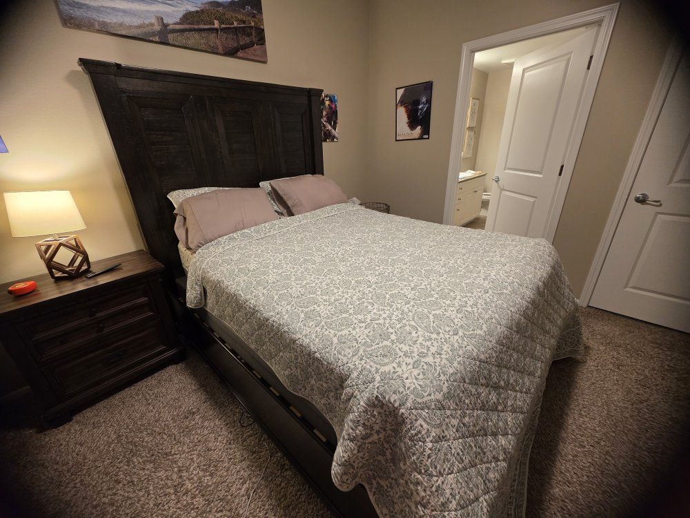 Queen Dark Wood Storage Bed Frame with Headboard and Footboard Drawers