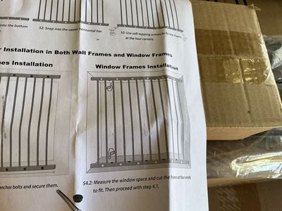 Black Metal Window Security Bars / Burglar Bars