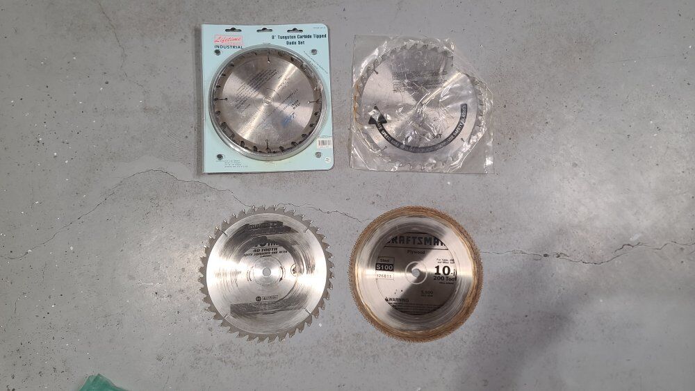 10" Saw blades (dado and regular)