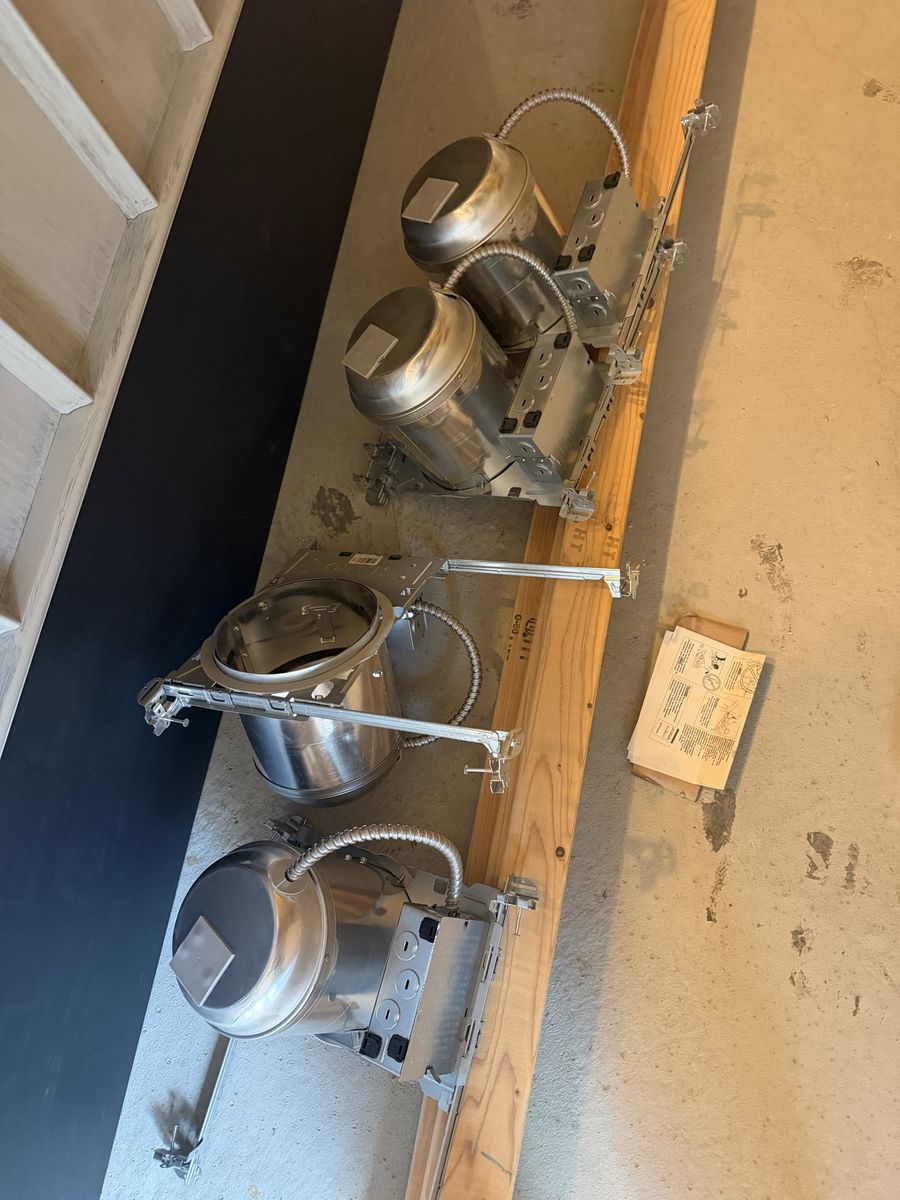 4 recessed can light housings-New construction