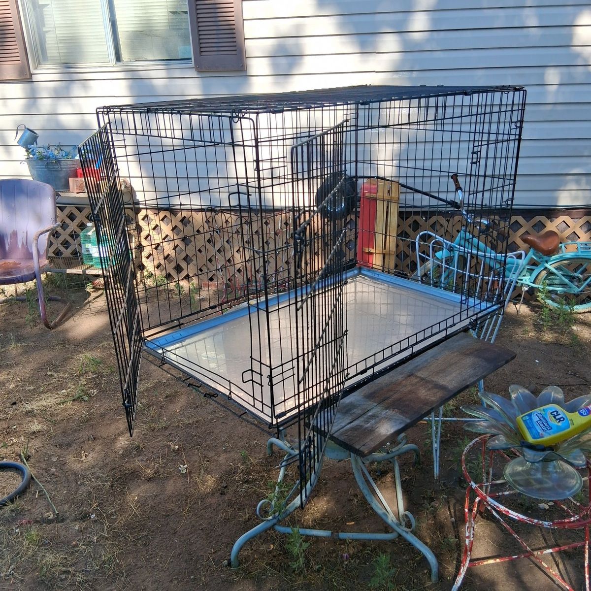 Large wire dog or pet crate