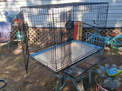 Large wire dog or pet crate