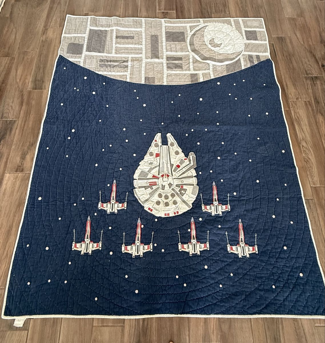 Pottery barn kids twin Star Wars quilt,  duvet cover and pillow.