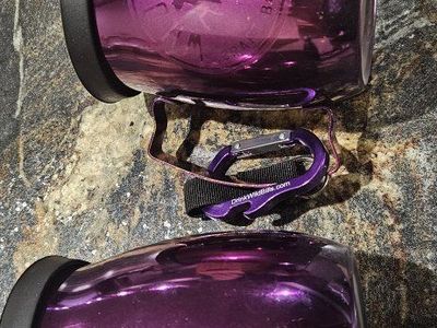 Wild Bill's Beverage Co. Purple Stainless Steel Cups with Handles and Carabiner Set