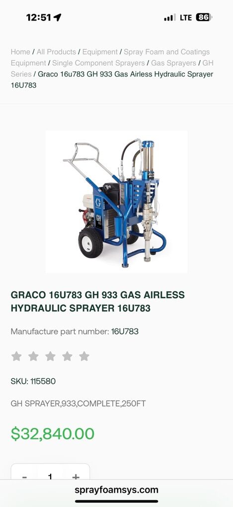 Graco GH 933 Sprayer