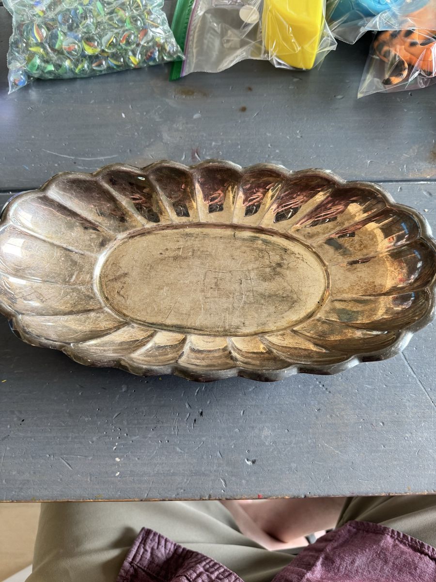 Reed & Barton The World's Finest Silverplate Scalloped Oval Dish Tray - Model 111