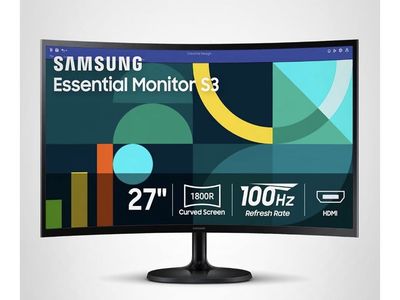 Samsung Essential Monitor S3 27" Curved Screen 100Hz Refresh Rate HDMI - New in Box