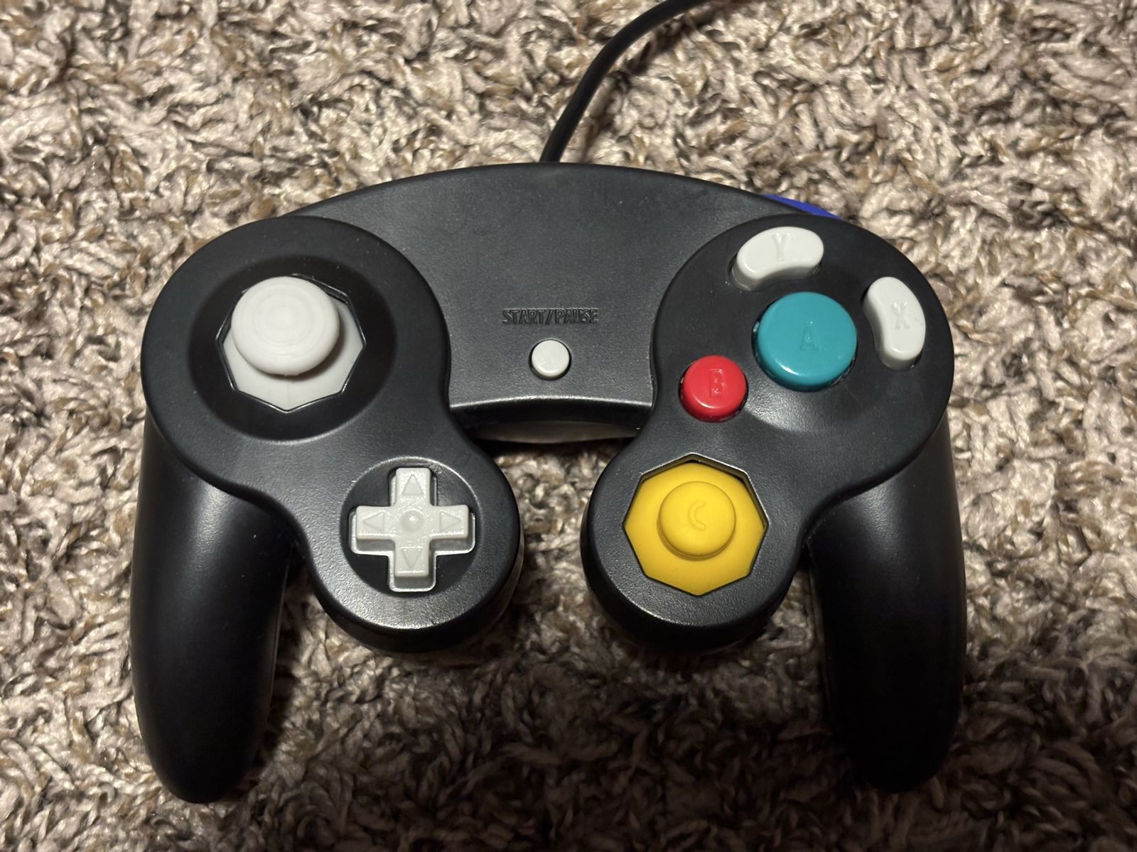 Third Party Nintendo GameCube Controller - Black Wired