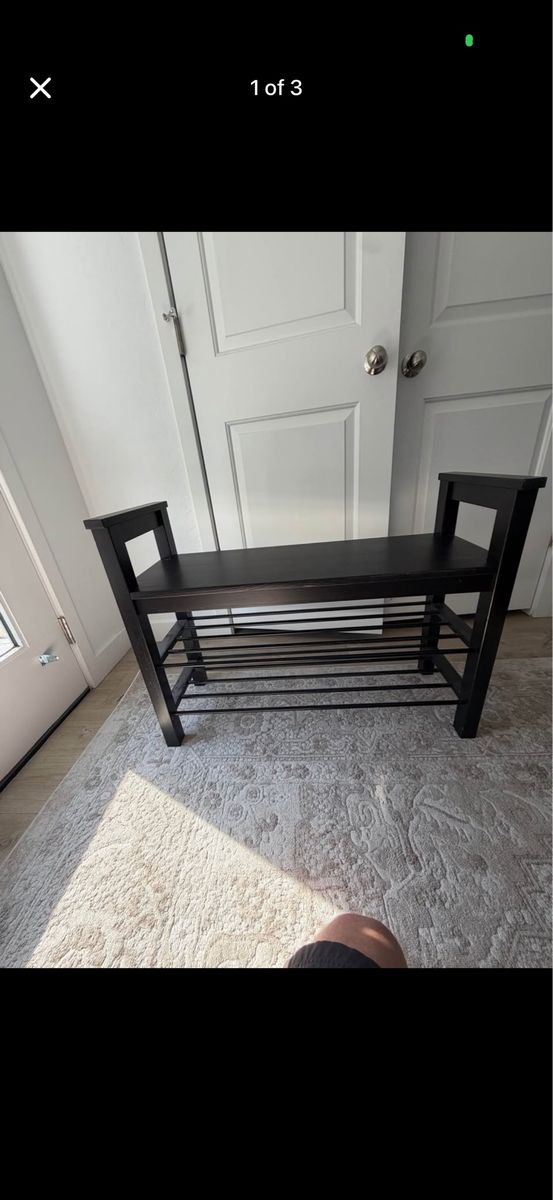 IKEA bench with shoe storage/ shoe rack