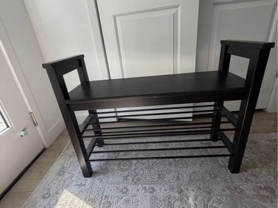 IKEA bench with shoe storage/ shoe rack
