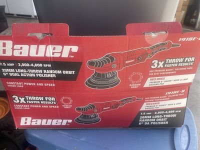 BAUER 7.5 Amp, 6 in., 20 mm Long-Throw Random Orbit DA Polisher $30