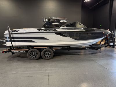 2025 Centurion Ri245 Surf Boat Black MF - Silver MF - White