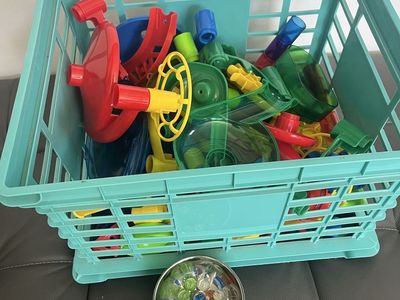 Large Marble Run Set with Marbles - Clear & Colorful Building Blocks for Kids