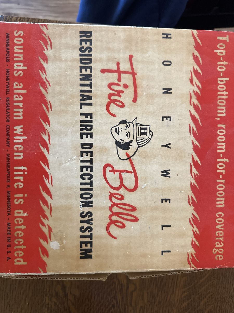 Vintage Honeywell Fire Belle Residential Fire Detection System In Original Box