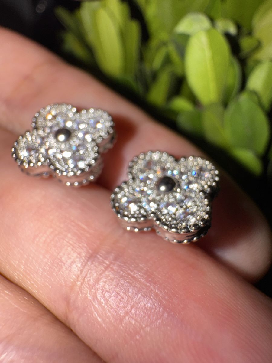 Sweet Alhambra Van Cleef&Arpels Style 18k Gold 925 Silver Vermeil Earrings