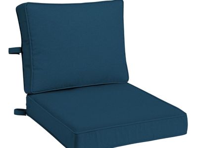 Arden Selections ProFoam Outdoor Patio Chair Cushion, Blue, Machine Washable
