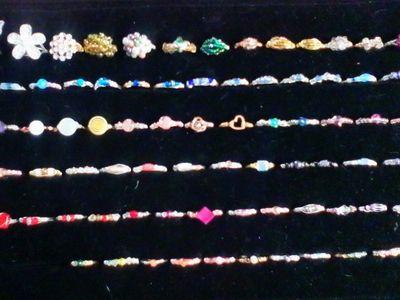 Women's Hand Made Wire Wrapped Rings - Beaded, Gemstone, and Crystal Designs.