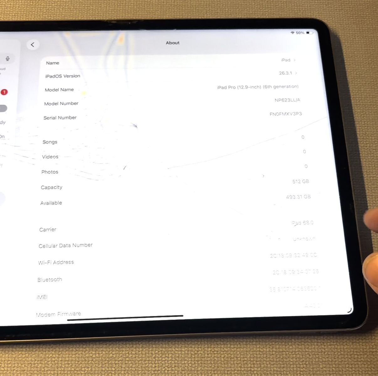 Ipad Air 12.9" Gen 6 512 GB