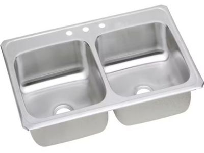 NEW - Elkay Celebrity 43″ Double-Bowl Stainless Steel Kitchen Sink – CR43223
