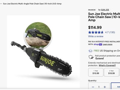 Sun Joe 10” Electric Telescoping Pole Chainsaw