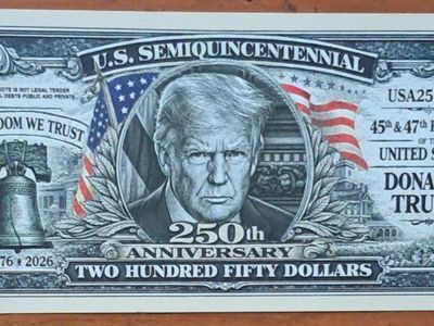 Donald Trump Two Hundred Fifty Dollar Bills