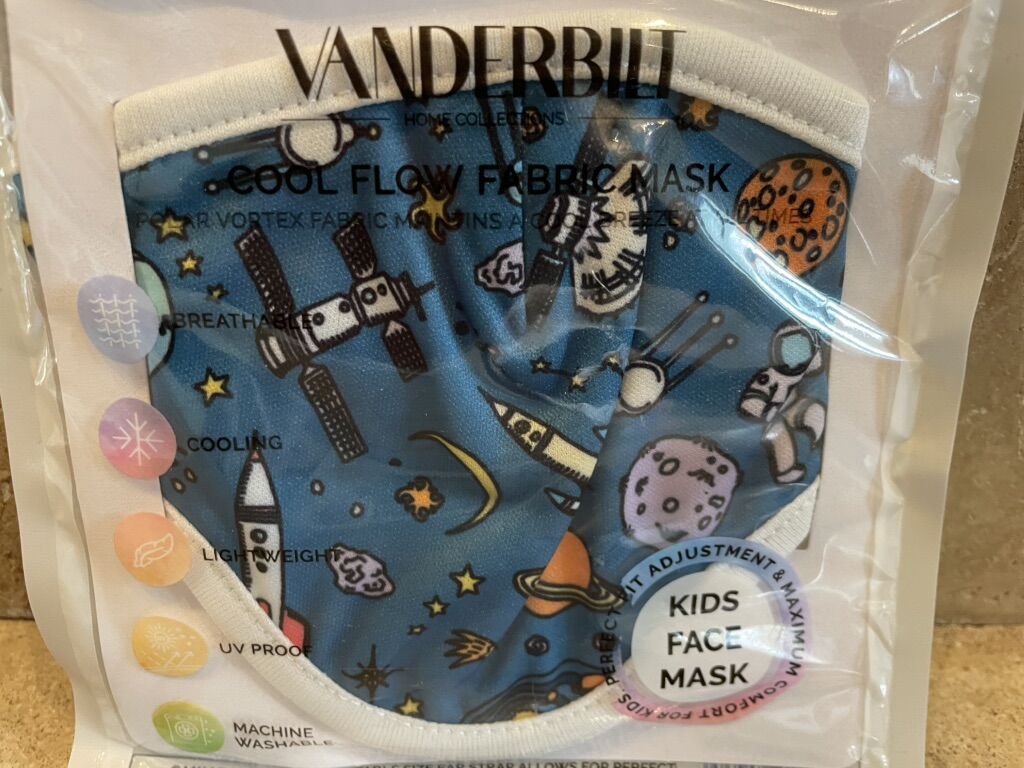 Vanderbilt Cool Flow Kids Face Mask Space Theme