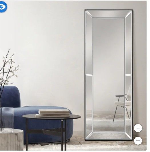 Olivia Beveled Glass Floor Mirror 24” W x 1.5” D x 65” H 1783061 #100210