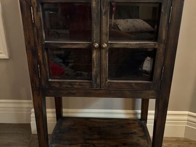 Wood accent cabinet