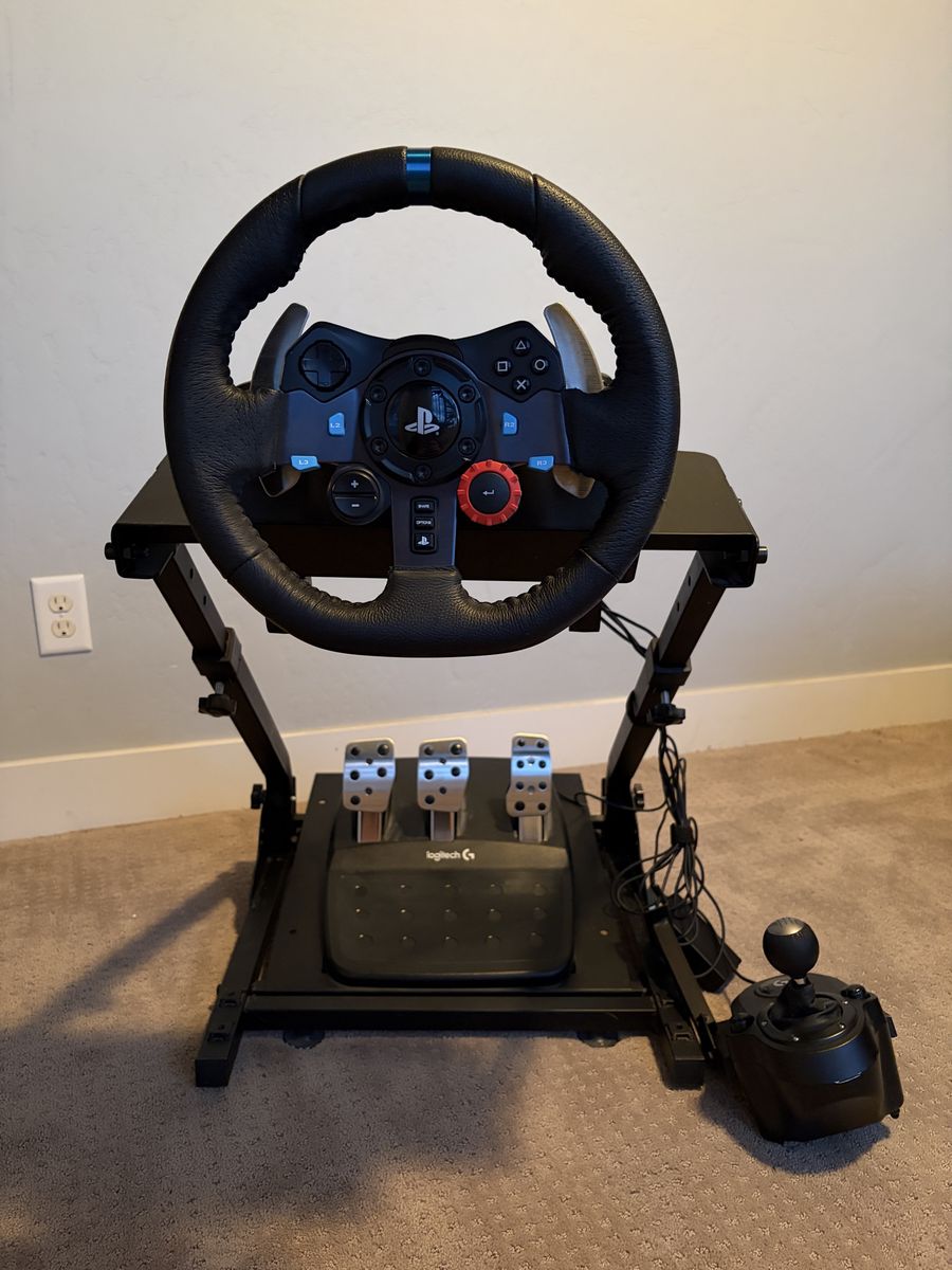 Logitech G29 Racing Simulator Setup – Wheel, Pedals, Shifter & Stand – PS5/PS4/PC